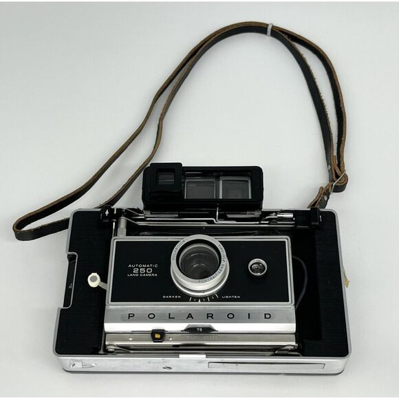 Vintage Polaroid Automatic 250 Instant Film‎ Land Camera w Zeiss Viewfinder